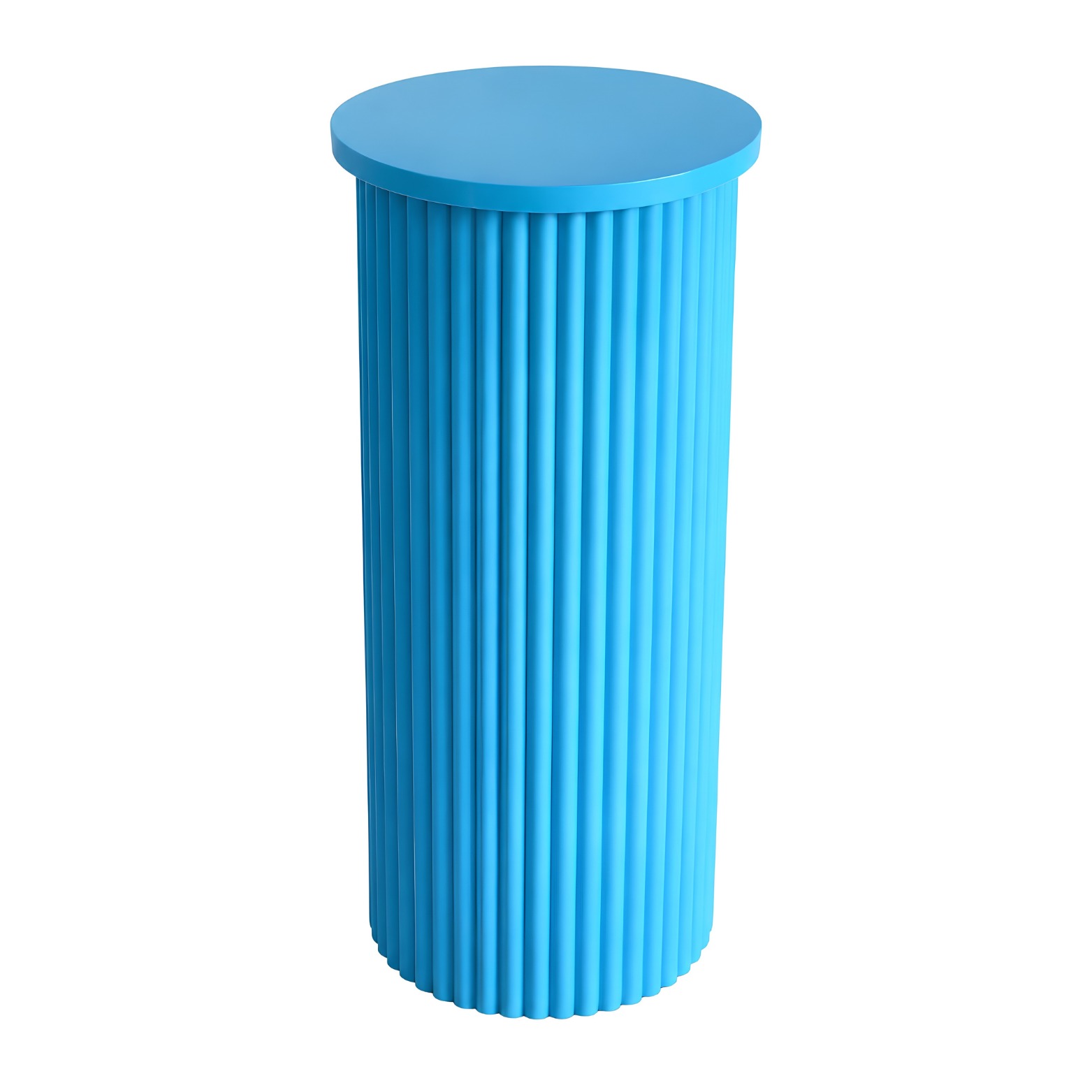 Blue Fluted Display Plinth