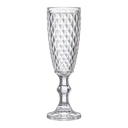 Transparent Diamond Cut Goblet