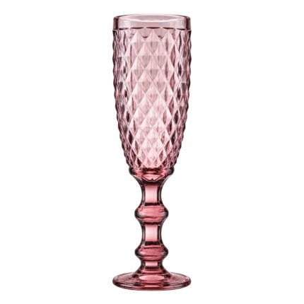 Pink Diamond Cut Goblet