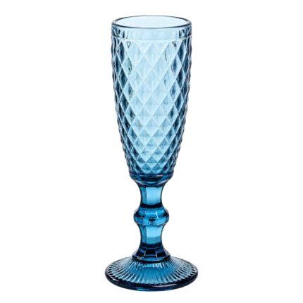 Blue Diamond Cut Goblet