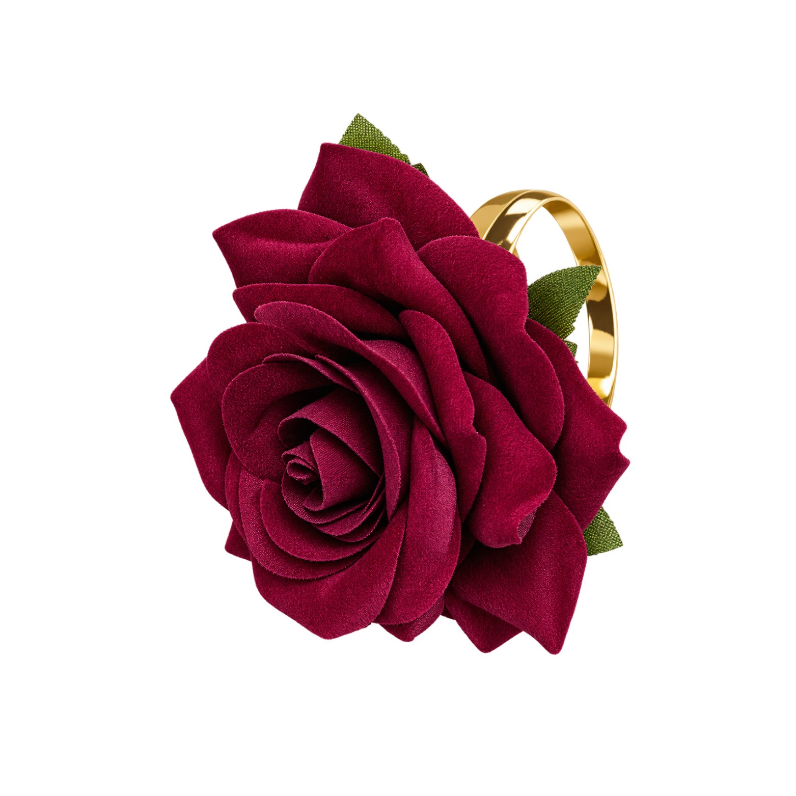 Red flower napkin Ring